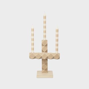 Clean Cut candle holder 3 natural