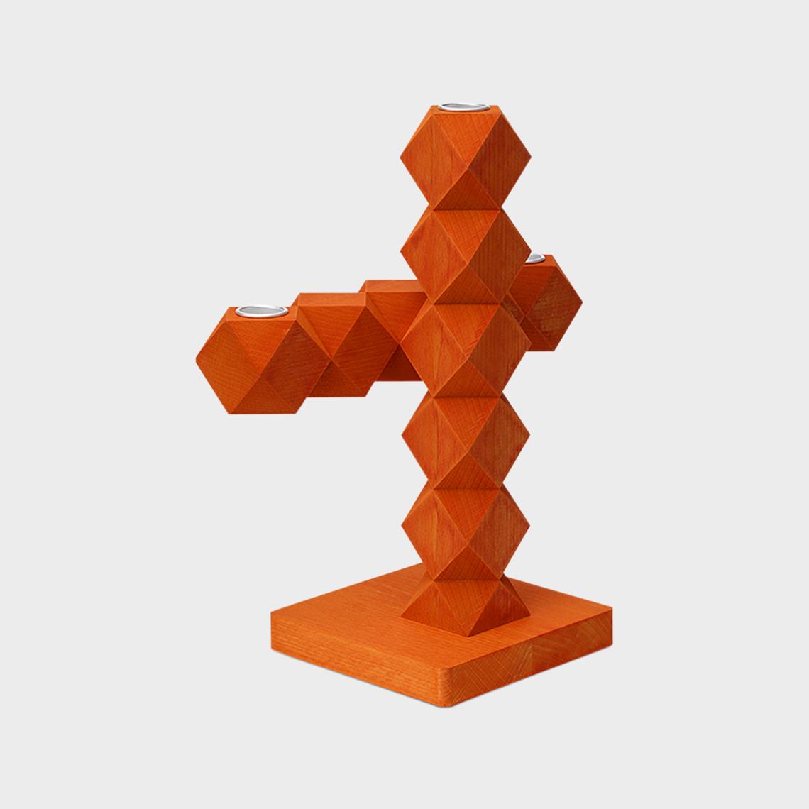 Clean Cut candle holder 3 orange