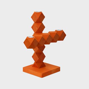 Clean Cut candle holder 3 orange