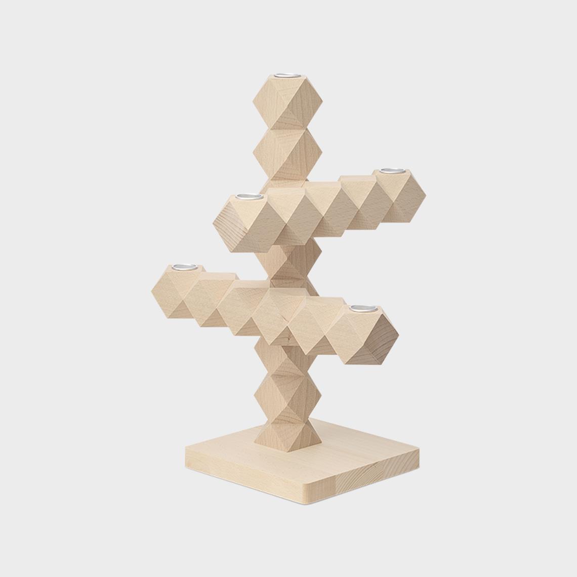 Clean Cut candle holder 5 natural