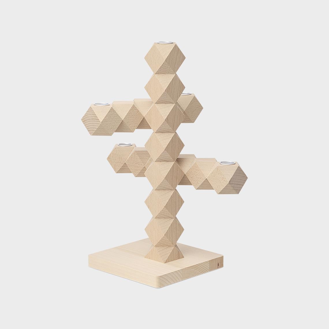 Clean Cut candle holder 5 natural