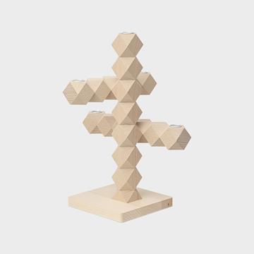 Clean Cut candle holder 5 natural