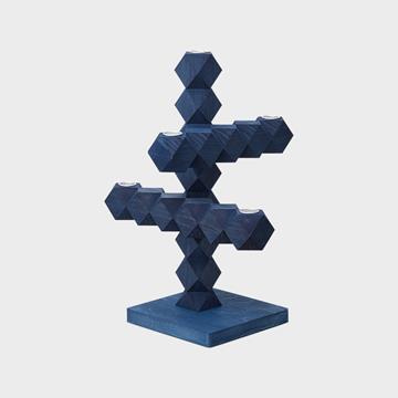 Clean Cut candle holder 5 blue