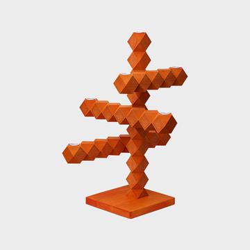 Clean Cut candle holder 7 orange