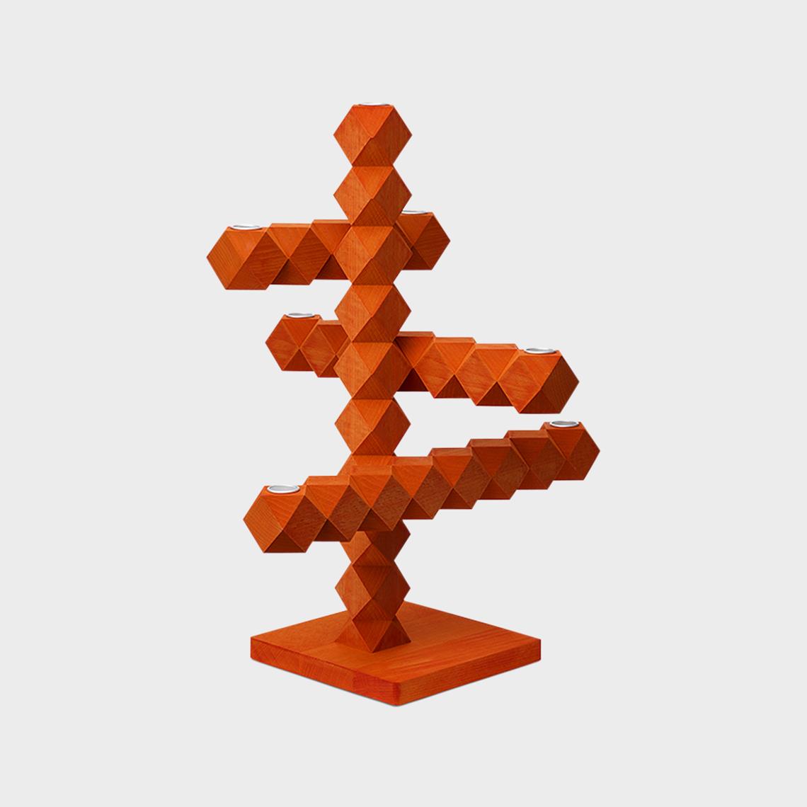 Clean Cut candle holder 7 orange