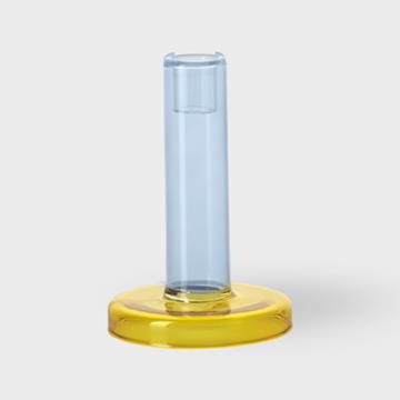 Bole candle holder S blue / yellow