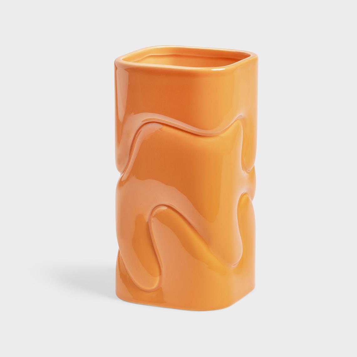 Vase puffy orange