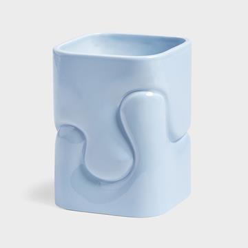 Vase puffy light blue