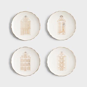 Plate canal house small set of 4