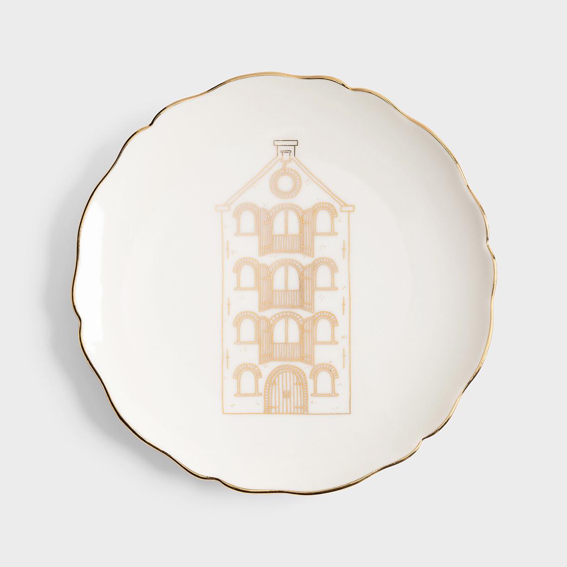 Plate canal house small set of 4