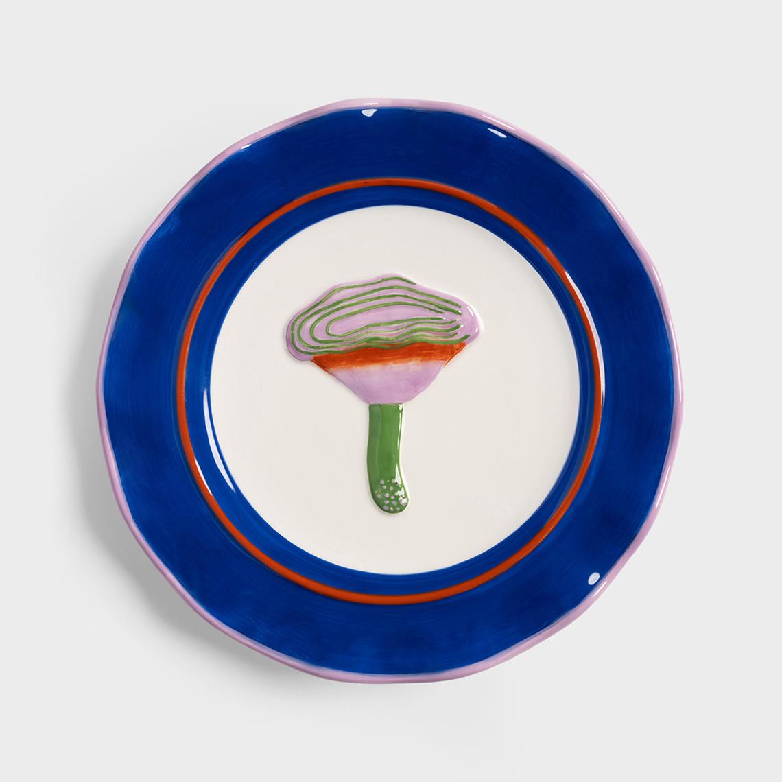 Plate magic mushroom set of 4