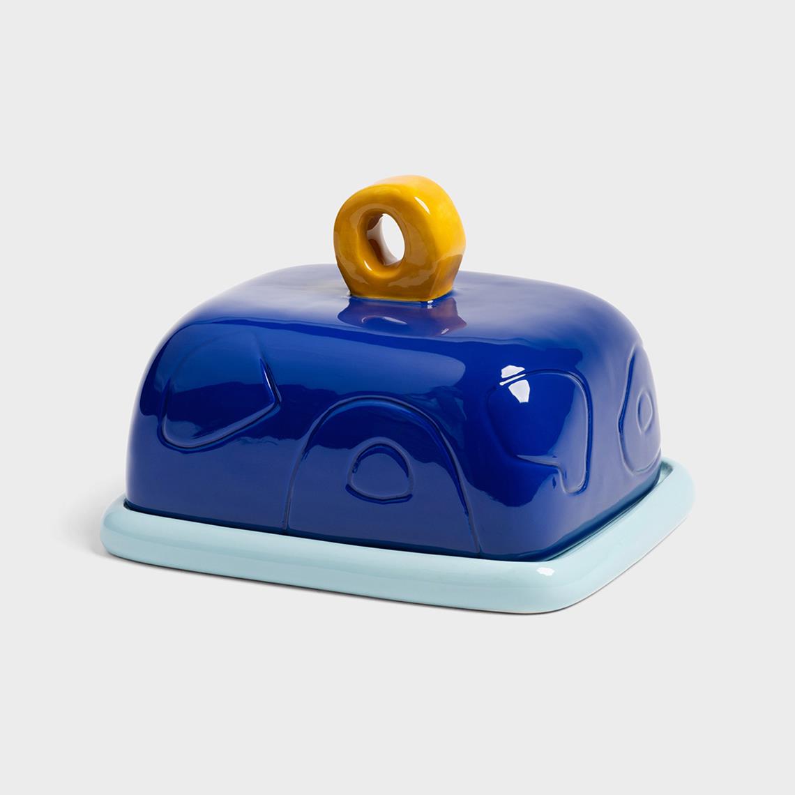 Butter dish sketch blue