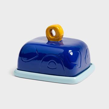 Butter dish sketch blue