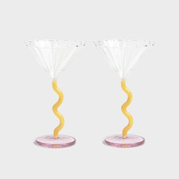 Coupe curve caramel set of 2