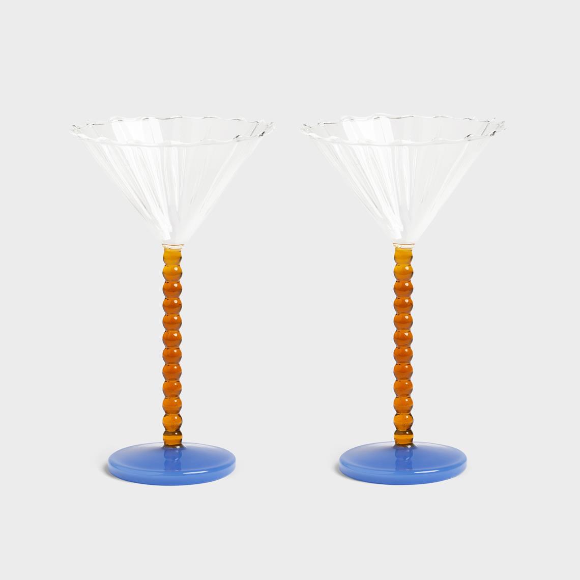 Coupe perle amber set of 2