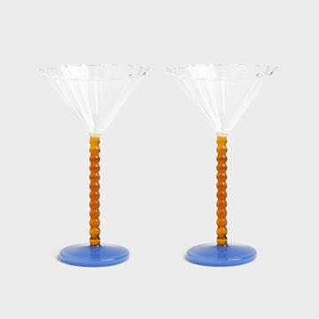Coupe perle amber set of 2