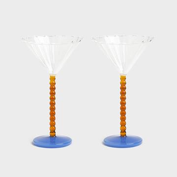 Coupe perle amber set of 2