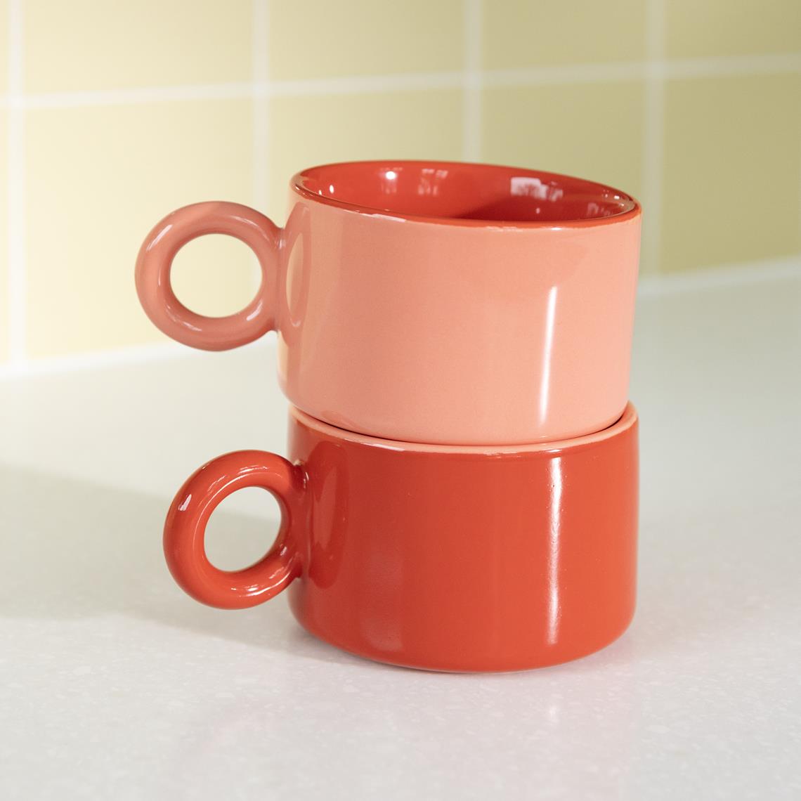 Mug chiquito red set of 2