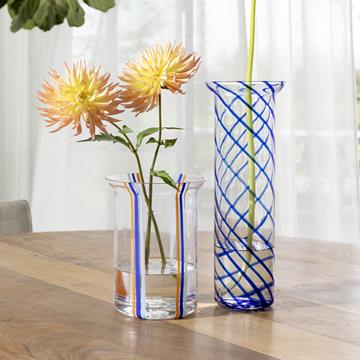 Vase yogu spiral blue
