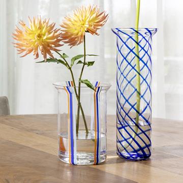 Vase yogu stripe blue