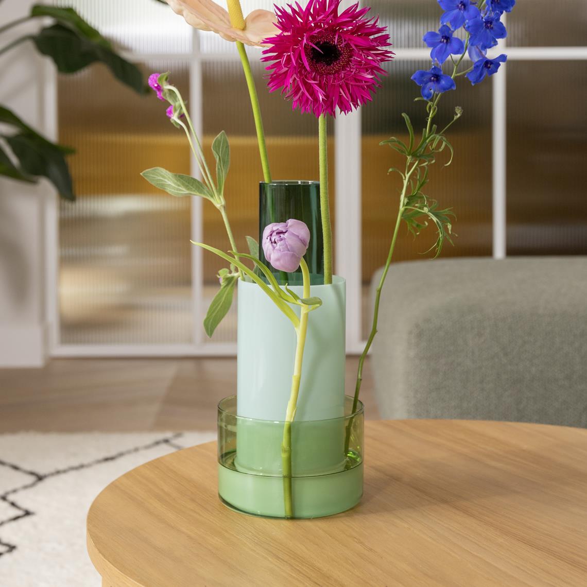 Vase amphi milky large