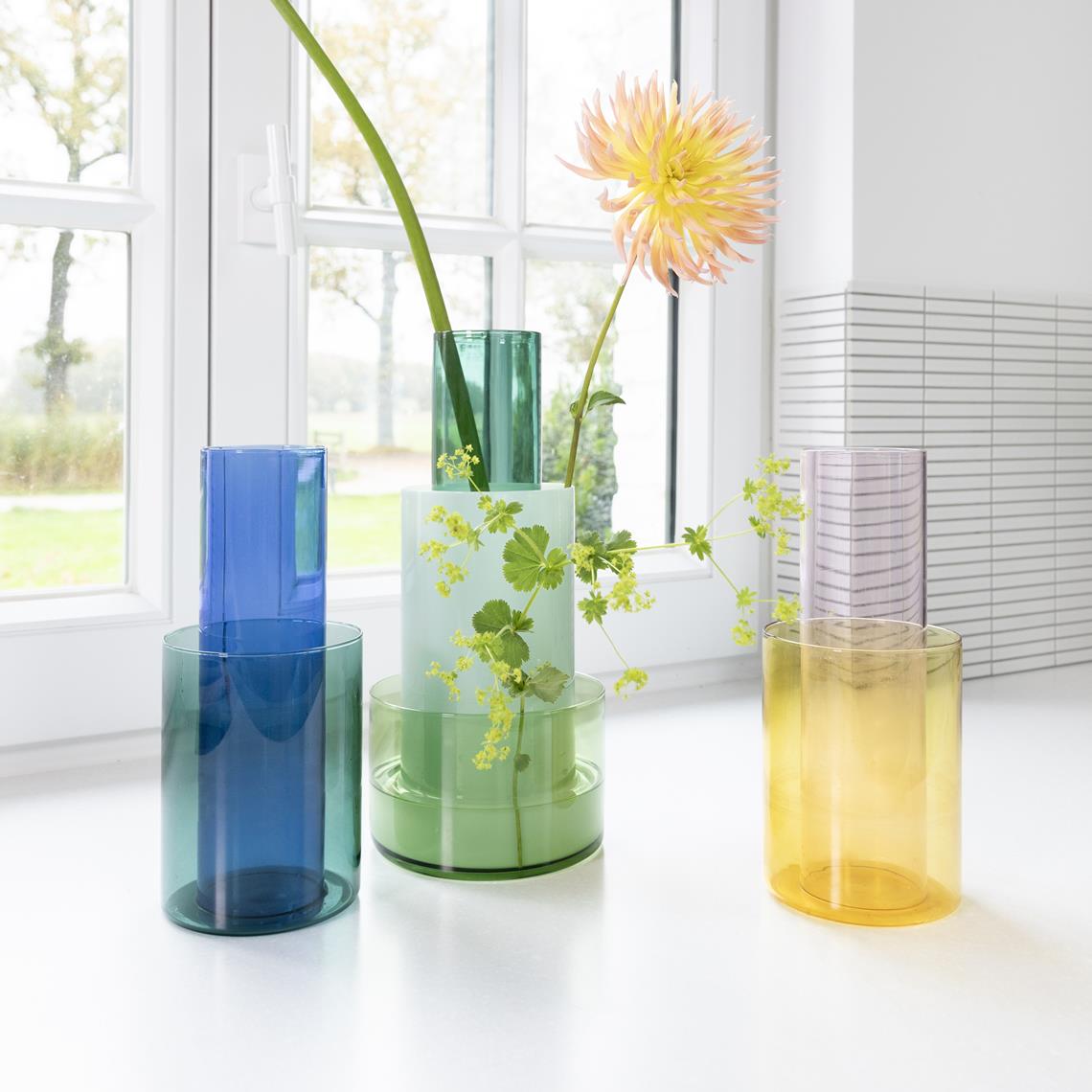 Vase amphi milky large