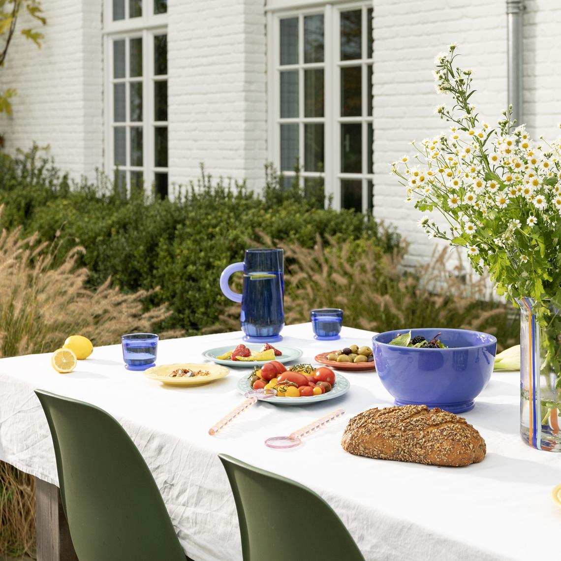 Plate mochi blue small set of 2