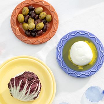 Plate mochi blue small set of 2