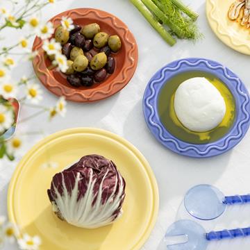 Plate mochi yellow medium set of 2