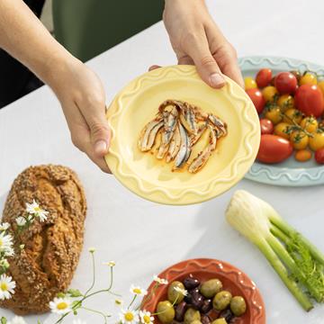 Plate mochi yellow small set of 2