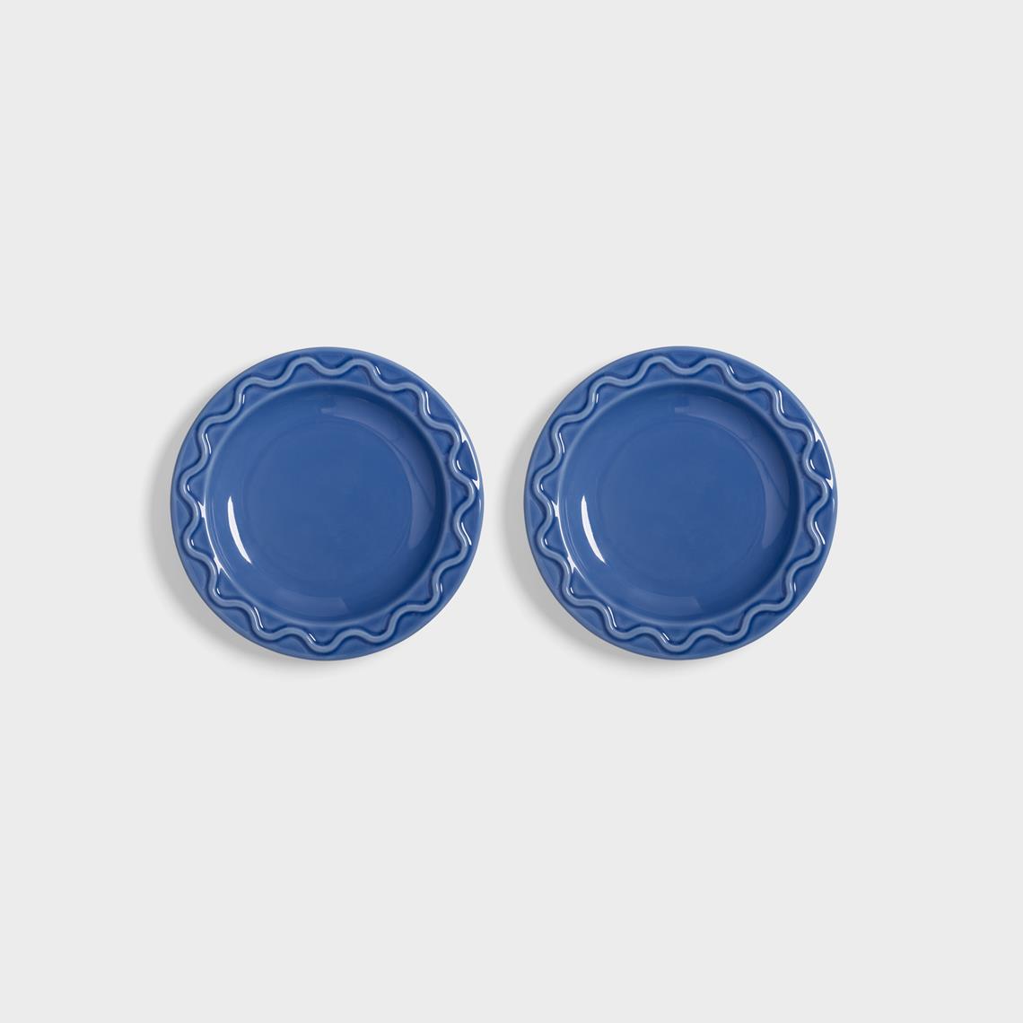 Plate mochi blue small set of 2