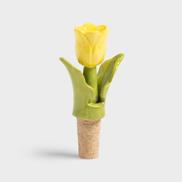 Bottle stopper tulip yellow