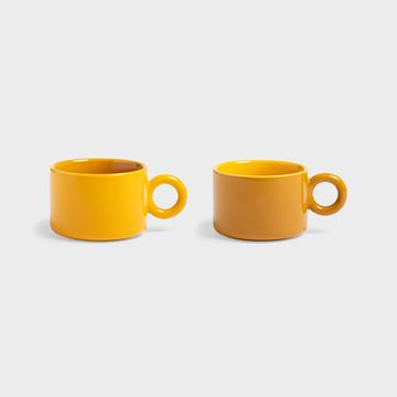 Mug chiquito ocher set of 2
