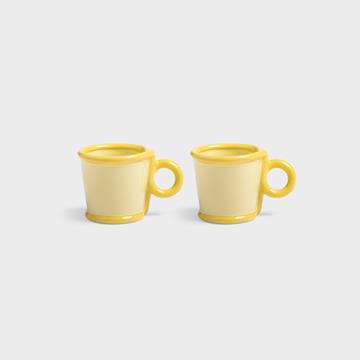 Mug loop small yellow set of 2