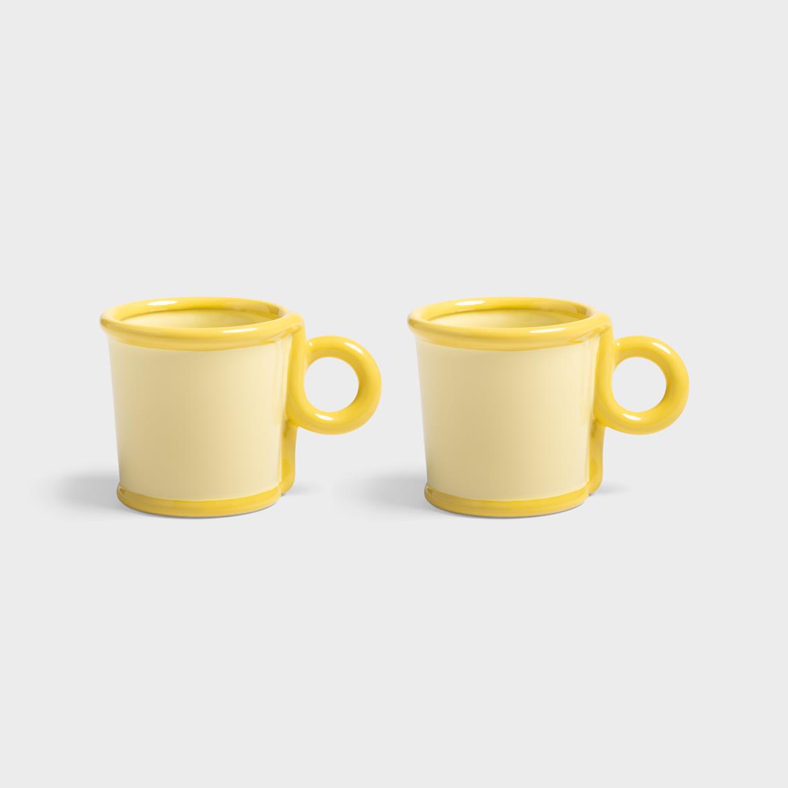 Mug loop large yellow set of 2