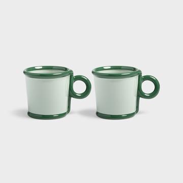 Mug loop large green set of 2