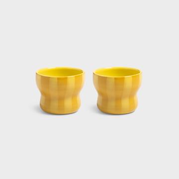 Mug circus small yellow set of 2
