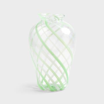 Vase yogu spiral green