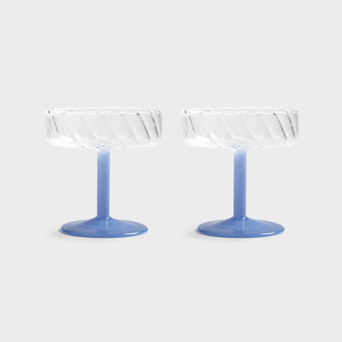 Coupe twirl blue set of 2