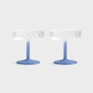 Coupe twirl blue set of 2