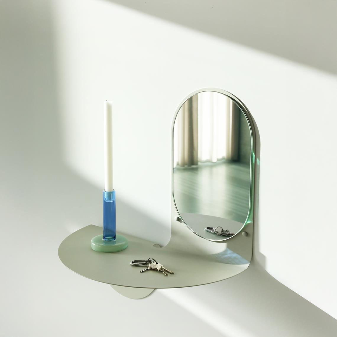 Bole candle holder S blue / aqua