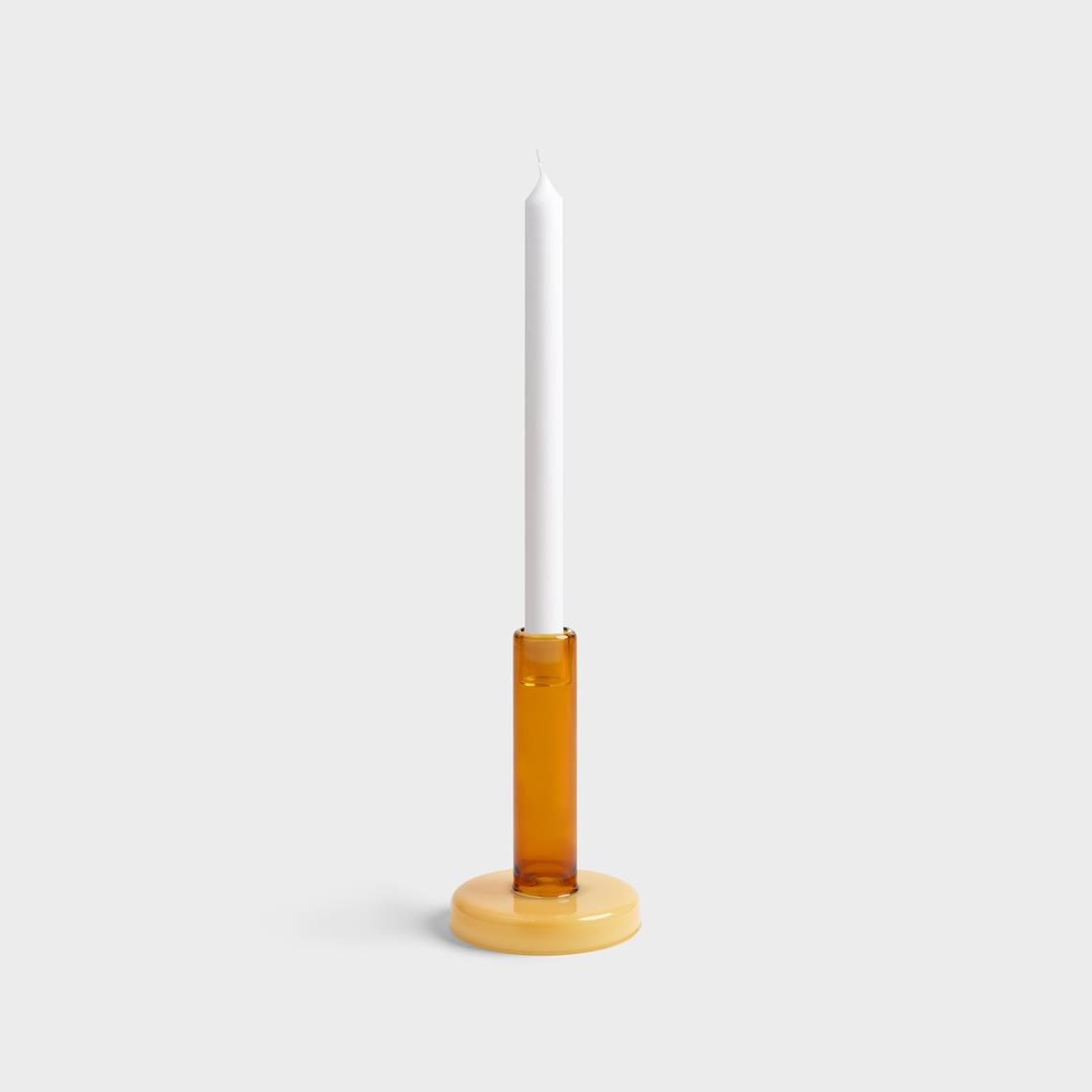 Bole candle holder S amber / yellow