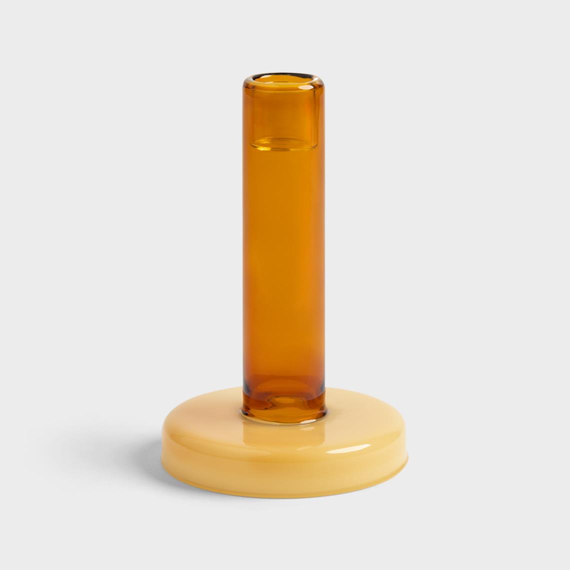 Bole candle holder S amber / yellow