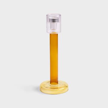 Bole candle holder L amber / yellow