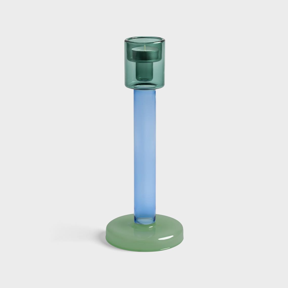 Bole candle holder L green / jade