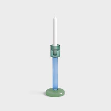 Bole candle holder L green / jade