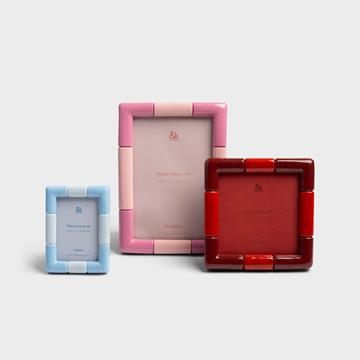 Photo frame rift rectangle ice blue