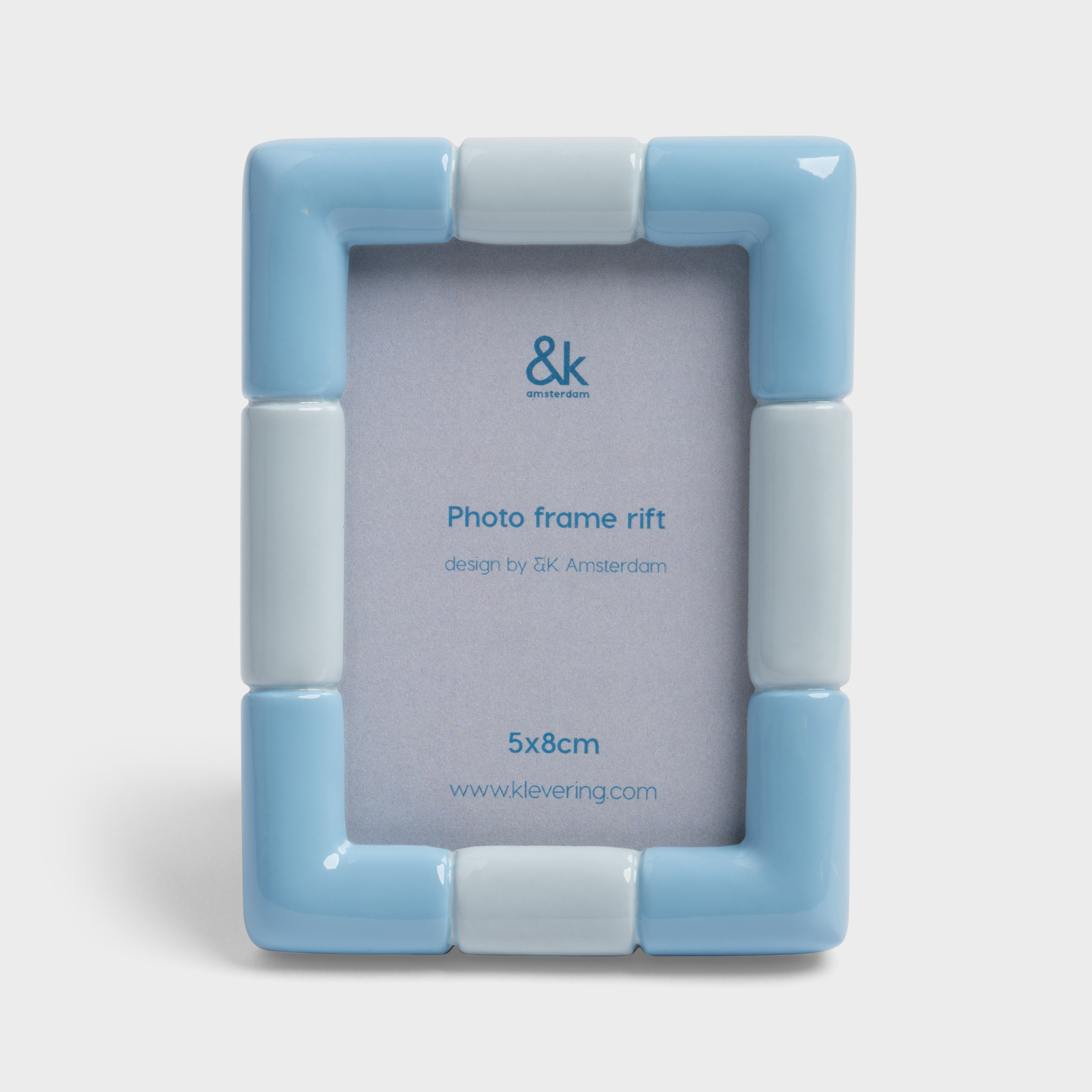 Photo frame rift rectangle ice blue