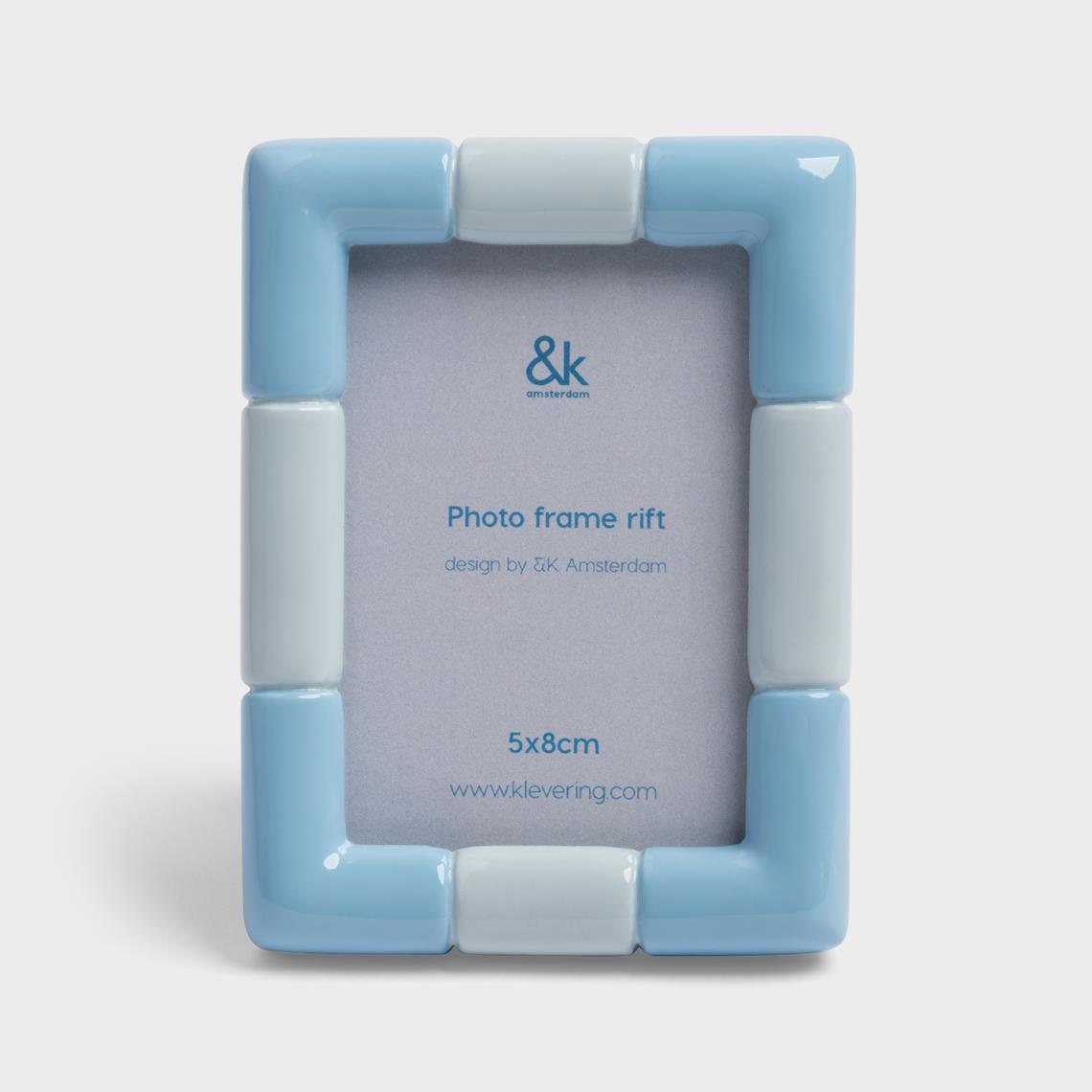 Photo frame rift rectangle ice blue