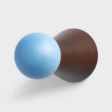 Hook halma burgundy set of 2